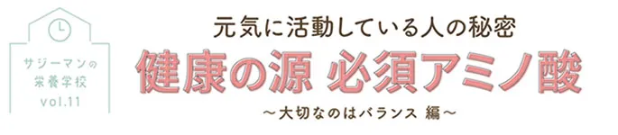 サジーマンの栄養学校 健康の源 必須アミノ酸